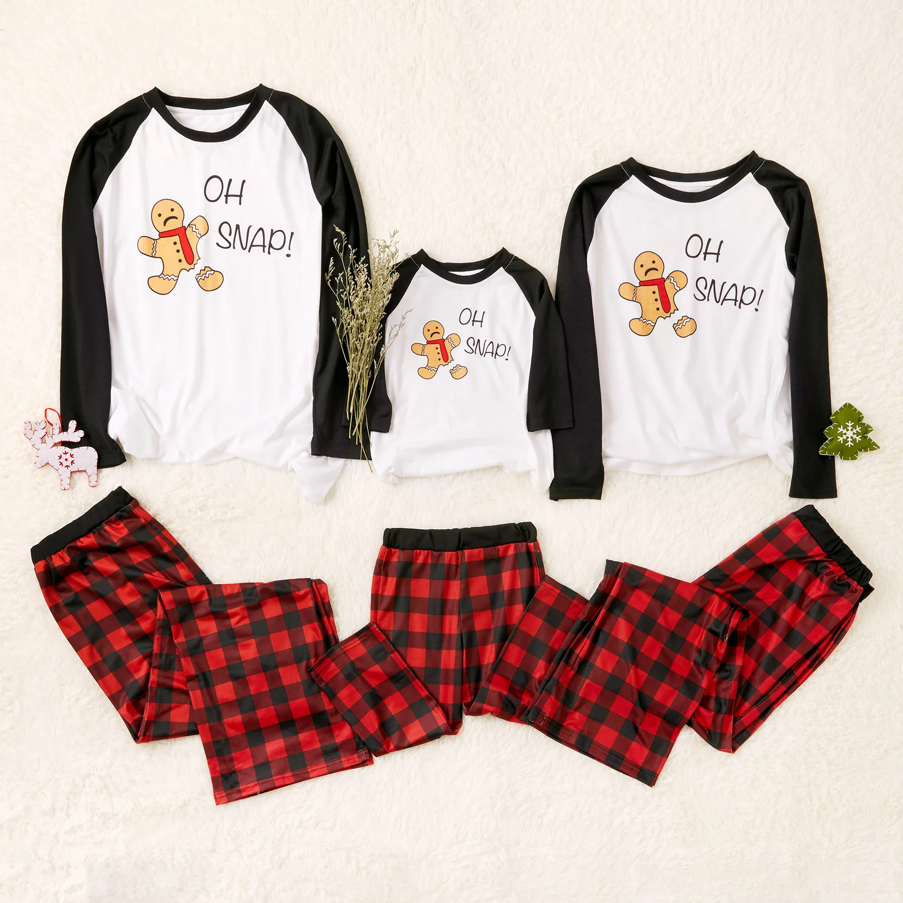 Рождественские пижамы для всей семьи хлопковые зимние мягкие и удобные штаны с