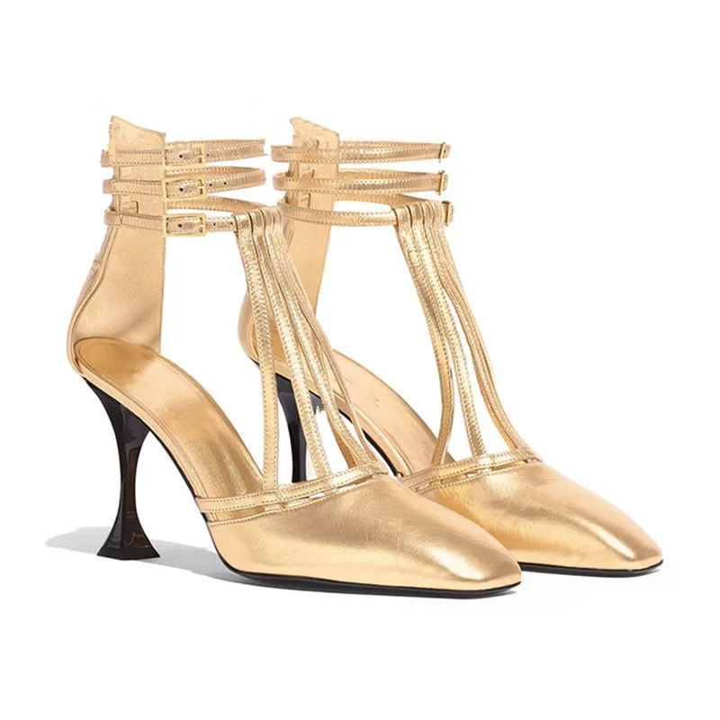 2019 летние женские сандалии гладиаторы с Т образным ремешком кожаные туфли