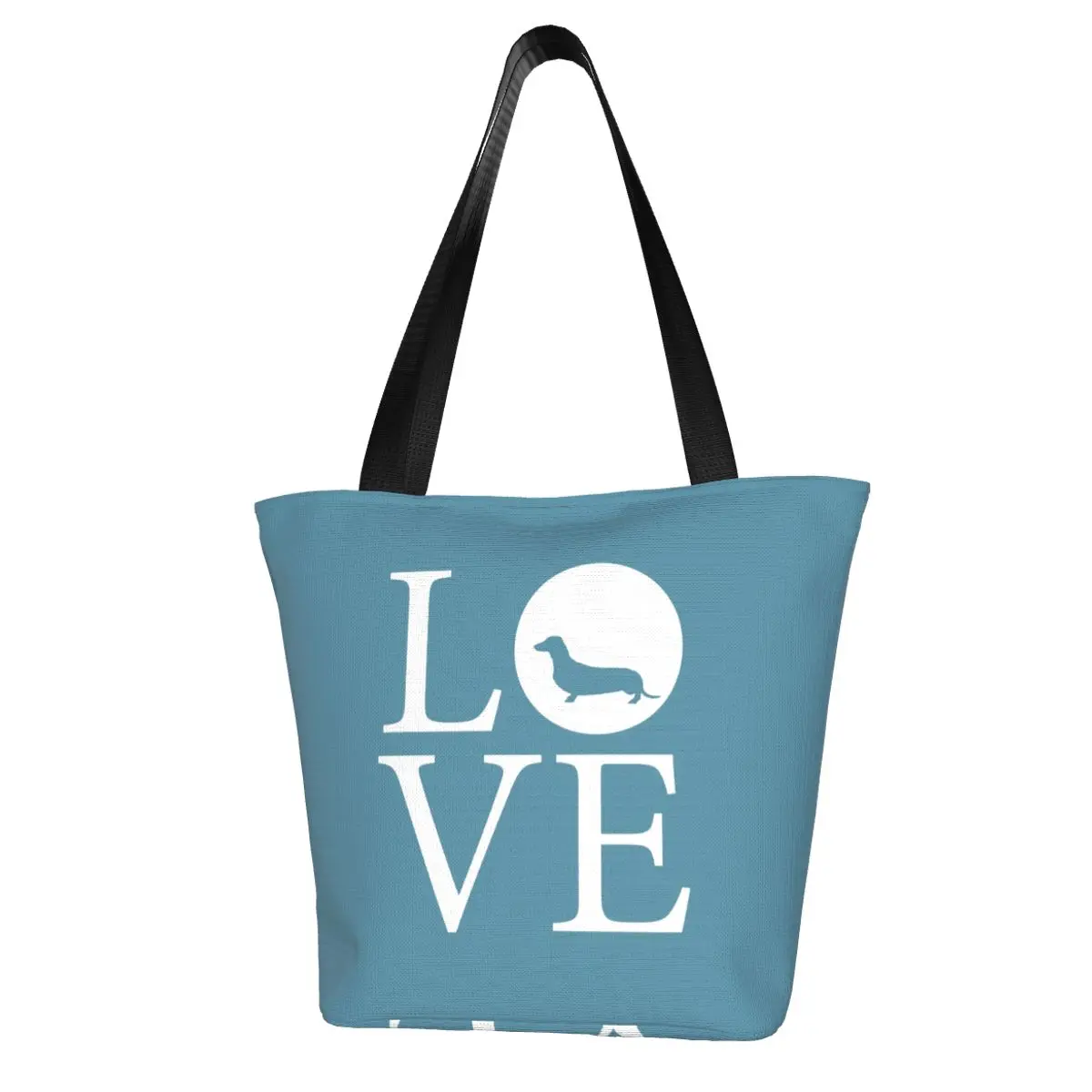 

Dachshund Shopping Bag Gifts Funny Handbag Polyester Shopping Woman Bags