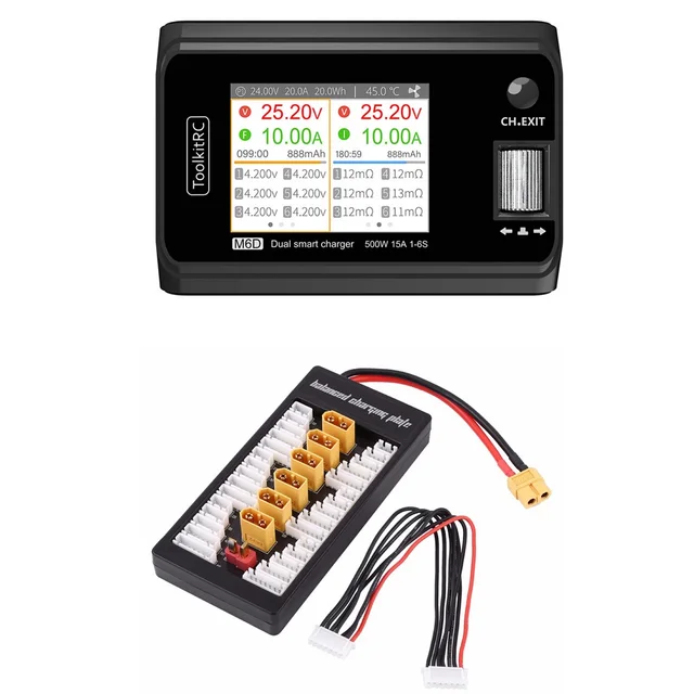 ToolkitRC M6D + XT60 parallel charging board ToolkitRC M6D + XT60 parallel charging board