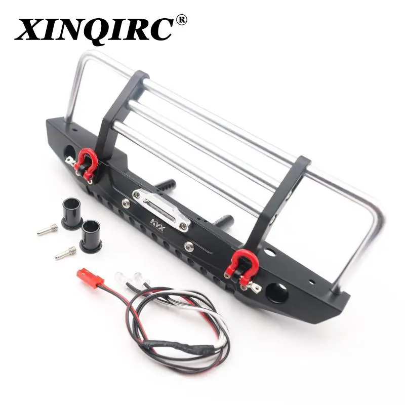 

Гоночный автомобиль сплава передний бампер с светодиодный свет для 1/10 RC Гусеничный автомобиль Traxxas TRX-4 TRX4 Redcat Gen8 Скаут II