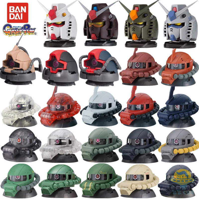 

Bandai Shellless Capsule Toy 10cm PVC Yuan Zu Gundam Zaku Head Sculpture Model Decoration Hand-made Boy Toy