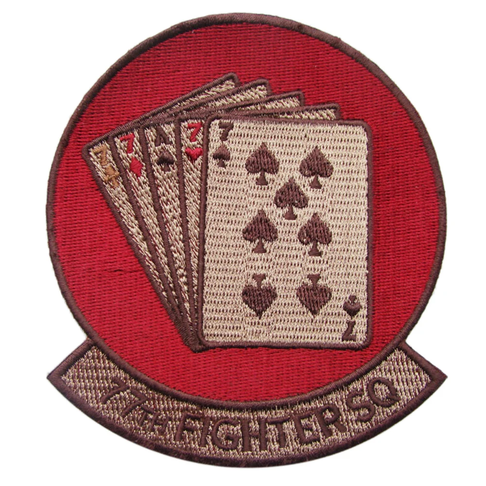 US USAF 77TH FIGHTER SQUADRON EMBROIDERED INSIGNIA PATCH