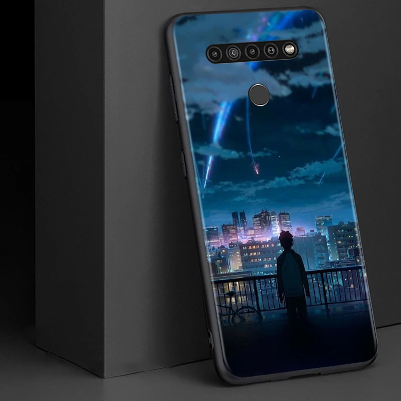 

Anime Your Name for LG G8 G8S G8X V30 V35 V40 V50 V60 ThinQ Q60 K40 K50 K51 K61 K71 K92 K62 Soft Black Phone Case