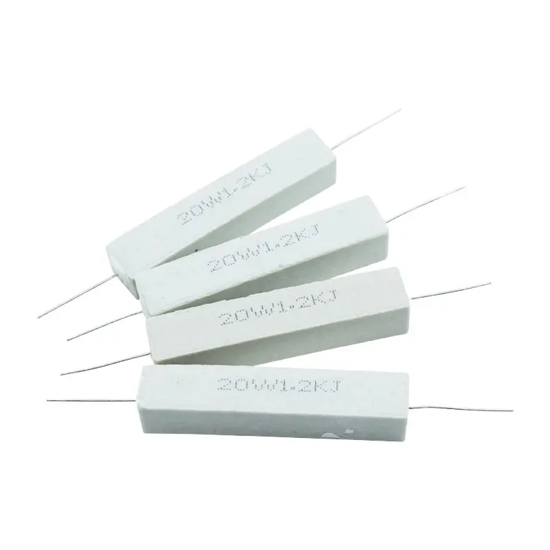 Cement Resistor 20W 1R/2/2.2/2.5/3/4/5/10/30/33/200 1~100K 1/1.5/2/3/4.7K Ceramic 5% Accuracy 2 pcs | Электронные компоненты и