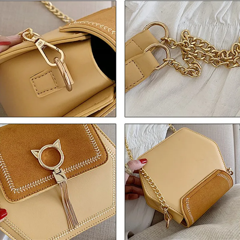 

Women Fashionable Shoulderbag Pu / Frosted Polyester Luxury Leather Brand Handbag Crossbody Bags For Women 2020