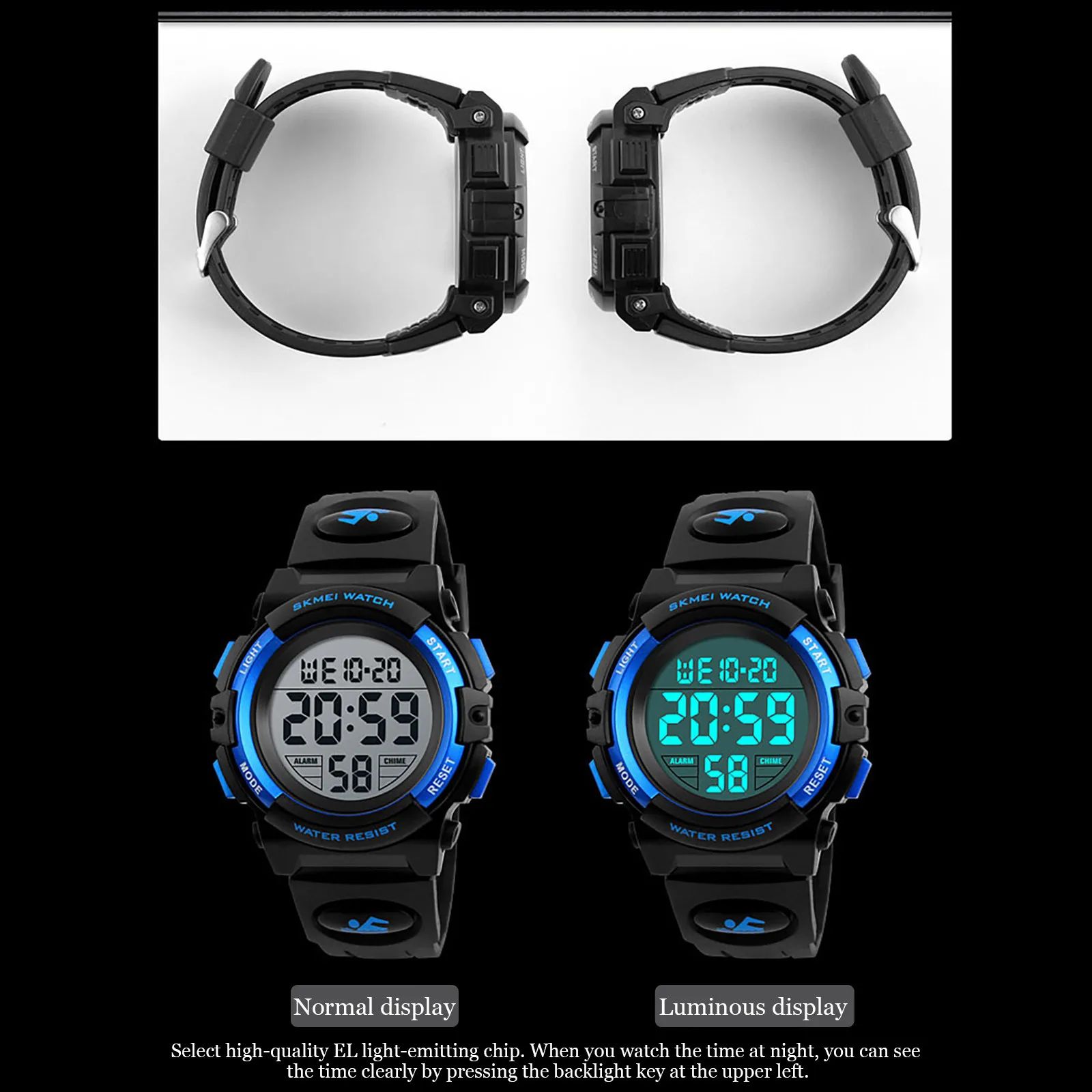 

Men's Watch Wristwatch Sports Military Watches 50M Waterproof Outdoor Watches for Men with LED Back Ligh/Alarm/Date/Shockproof