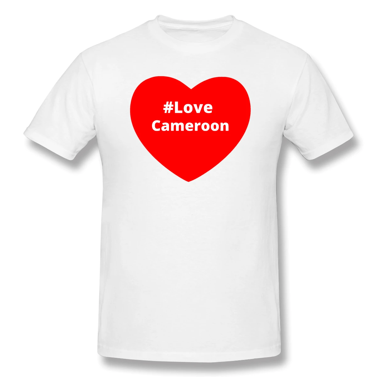 

Love Cameroon Hashtag Heart Cameroon T fitness Casual and less prone to shrinkage T-shirts Eur Size T16