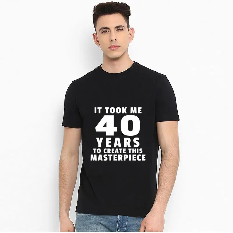 Personality 40 years birthday t shirt tee homme 3xl 4xl 5xl novelty tops | Мужская одежда