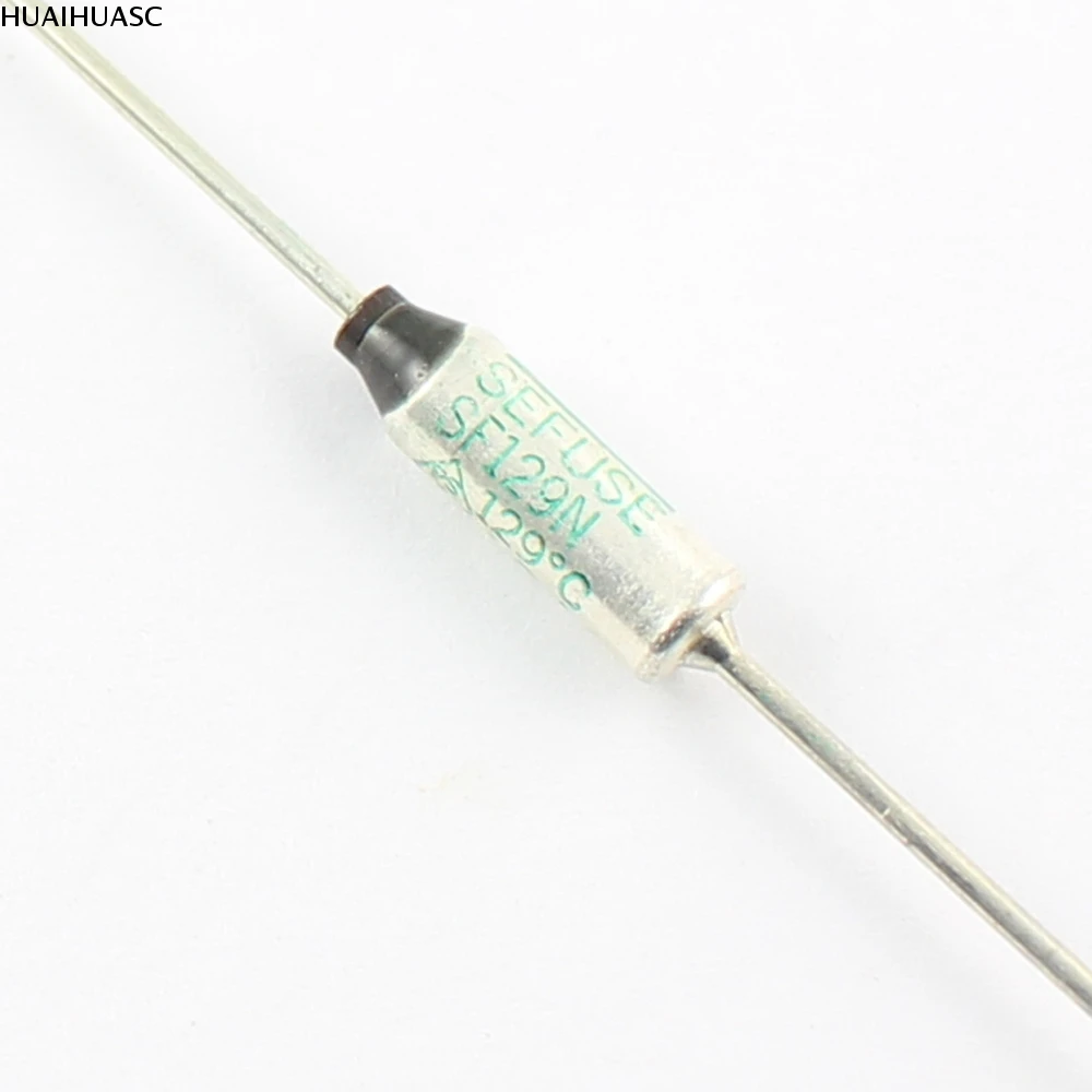 10 шт. микротемпературный осевой Термопредохранитель отключение 129 градусов 250 В