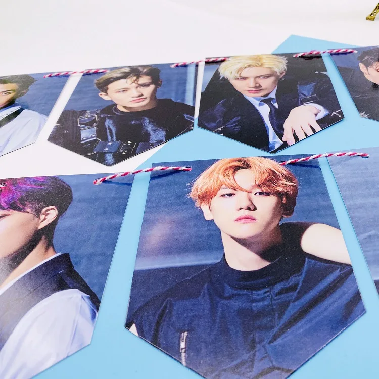 kpop SUPERM small gift Photo cards Hanging flags
