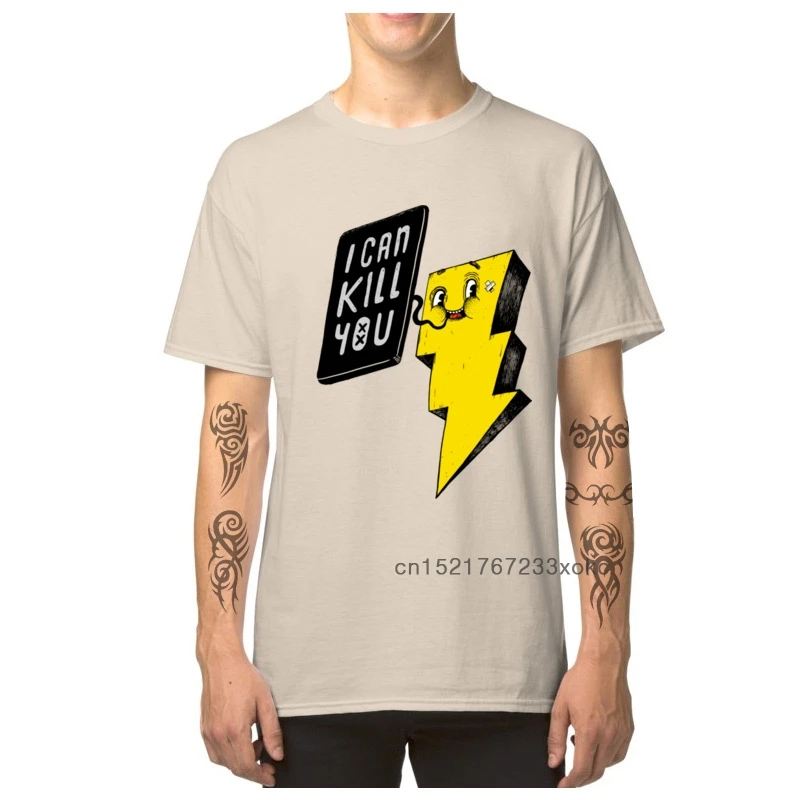 Убить вы уличная ребята футболка в стиле панк рок для мужчин забавные Thunderbolt