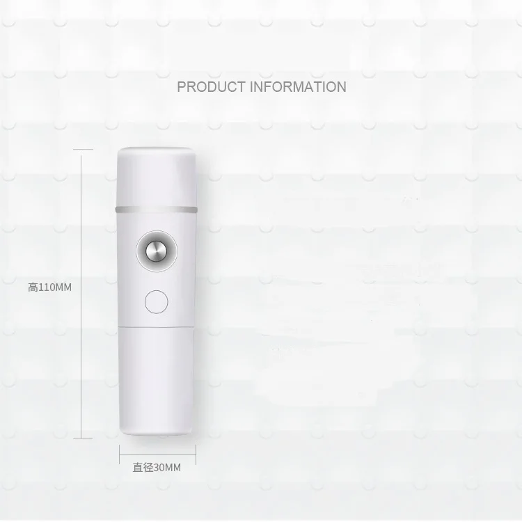 

Portable Mini Air Humidifier USB Rechargable Handheld Water Meter Ultrasonic Charging Diffuser Milk Oil Steamed Face For Women