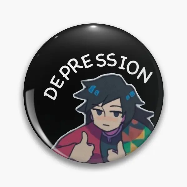 

Борцовка с депрессией Black Backgroun, настраиваемая мягкая кнопка, креативная модная шляпа, Подарочная брошка, значок для одежды с героями мультф...