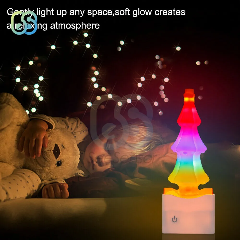 USB красочный эффект LED 3D Рождественская елка свет Кристалл соль камень лампа