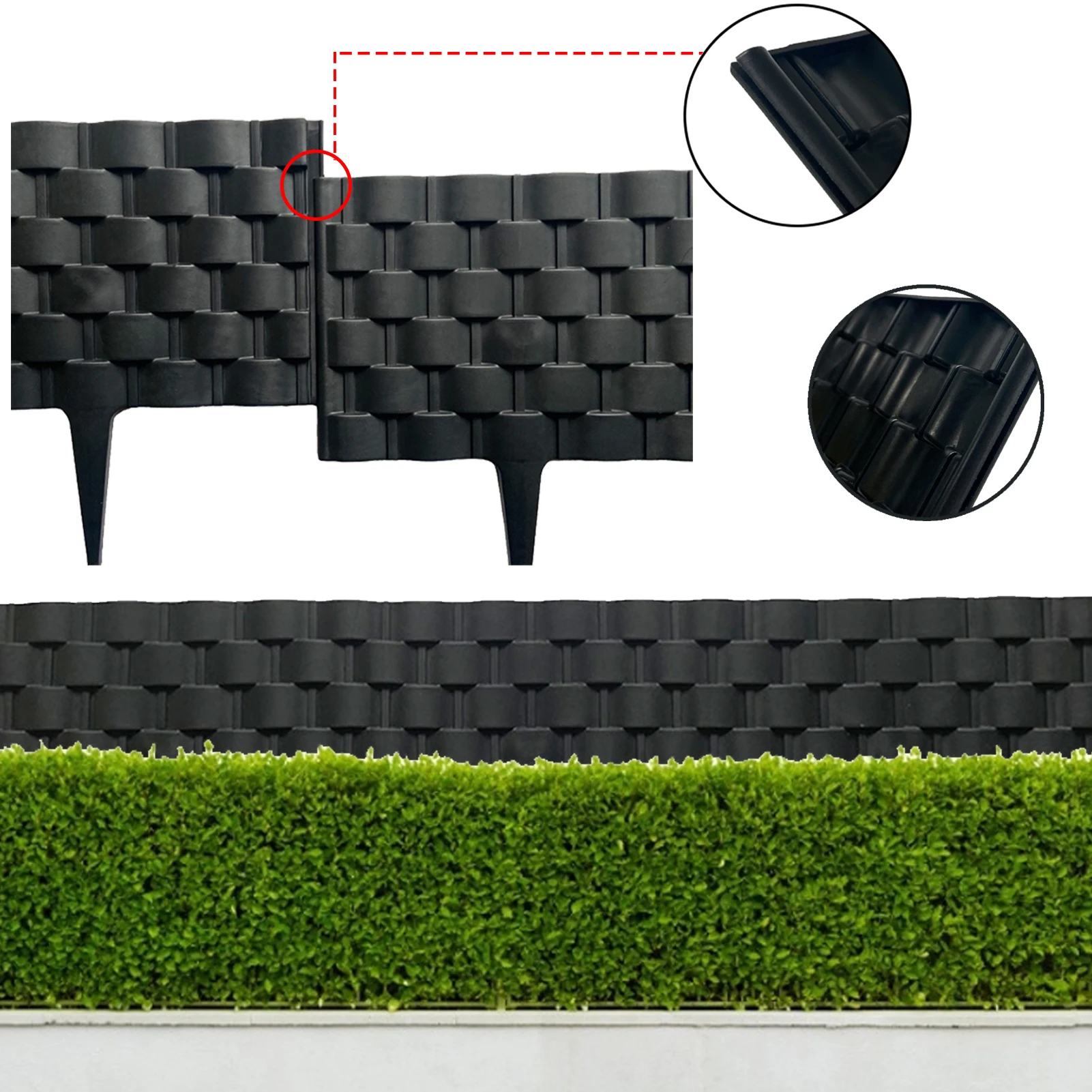 

2Pcs Decorative Garden Wedding Fencing Rattan Effect Edging Can Be Spliced Design For Protect The Plants And Flowers