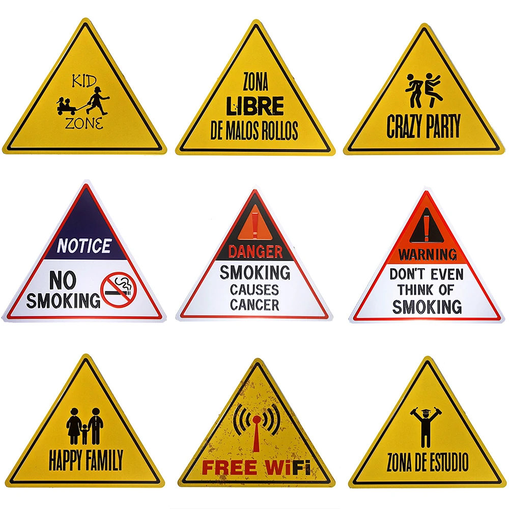 

No Smoking Kis ZONE Vintage Tin Signs Art Poster Plate Garage Pub Rustic Wall Plaque Garage sign