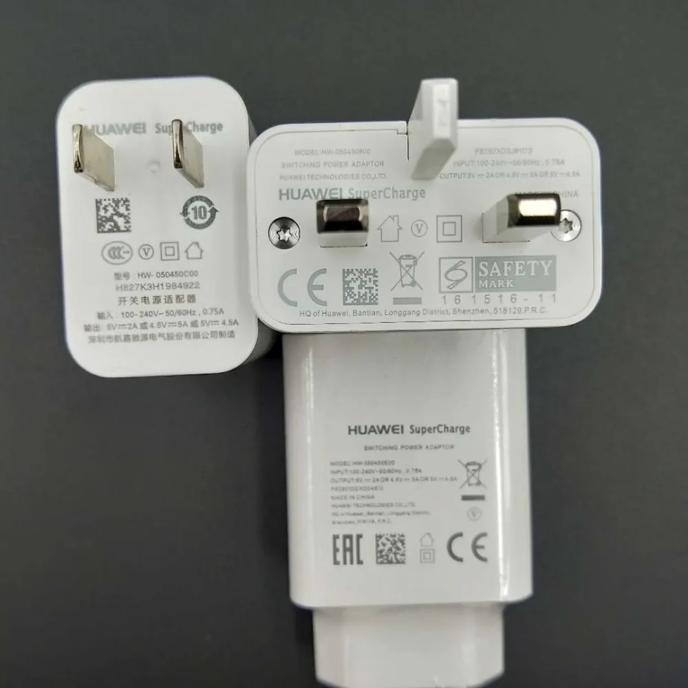 huawei 4,5 v 5a 5v 4.5a SuperCharge Зарядное устройство Usb Быстрая Зарядка адаптер 5A type C кабель для P20 Honor 20 Pro 20S 10 V10 V20