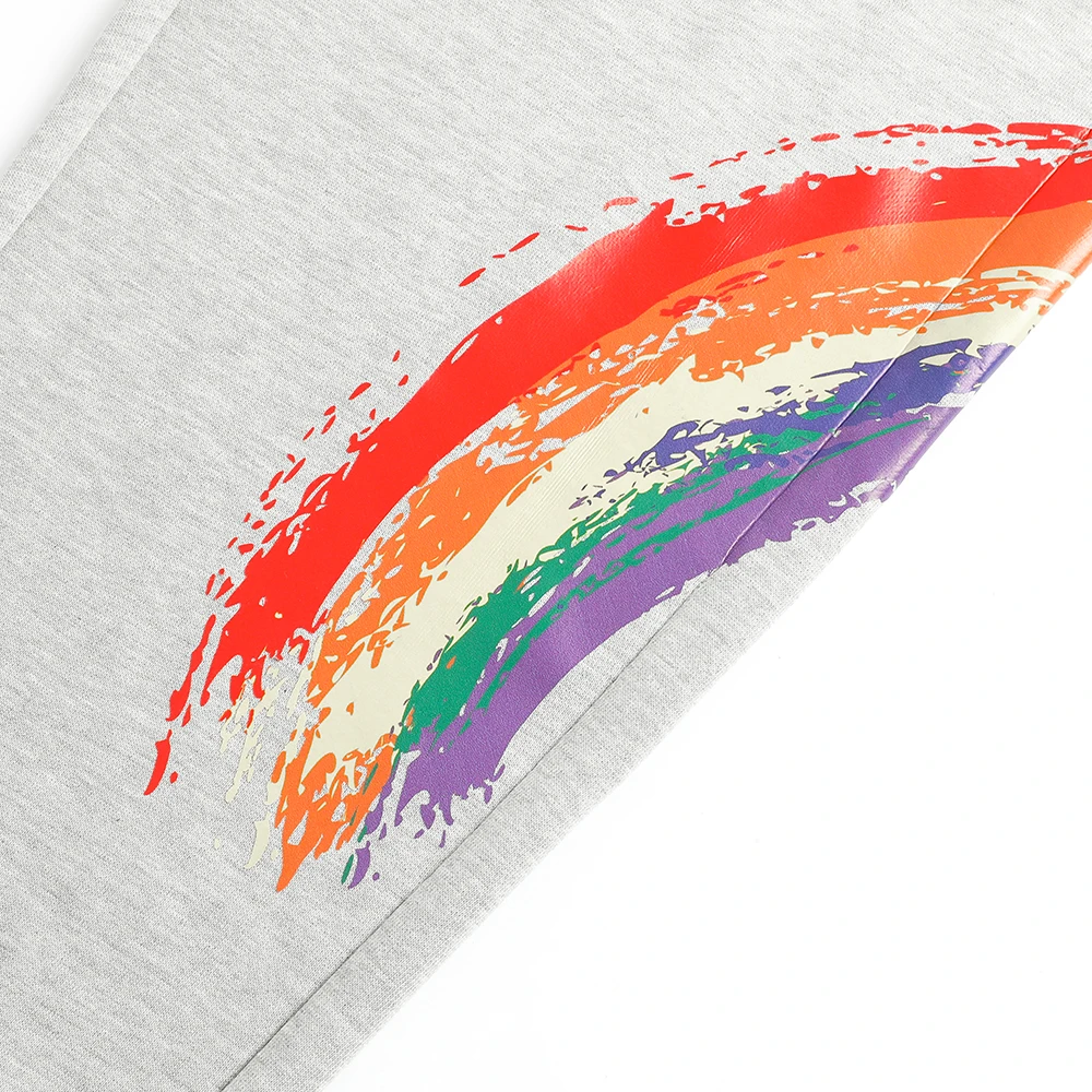 

S-3XL 100% Cotton Sweatpants Women Fashion Drawstring Loose Casual Harem Pants Rainbow Street Ankle-length Trouser Elastic Waist