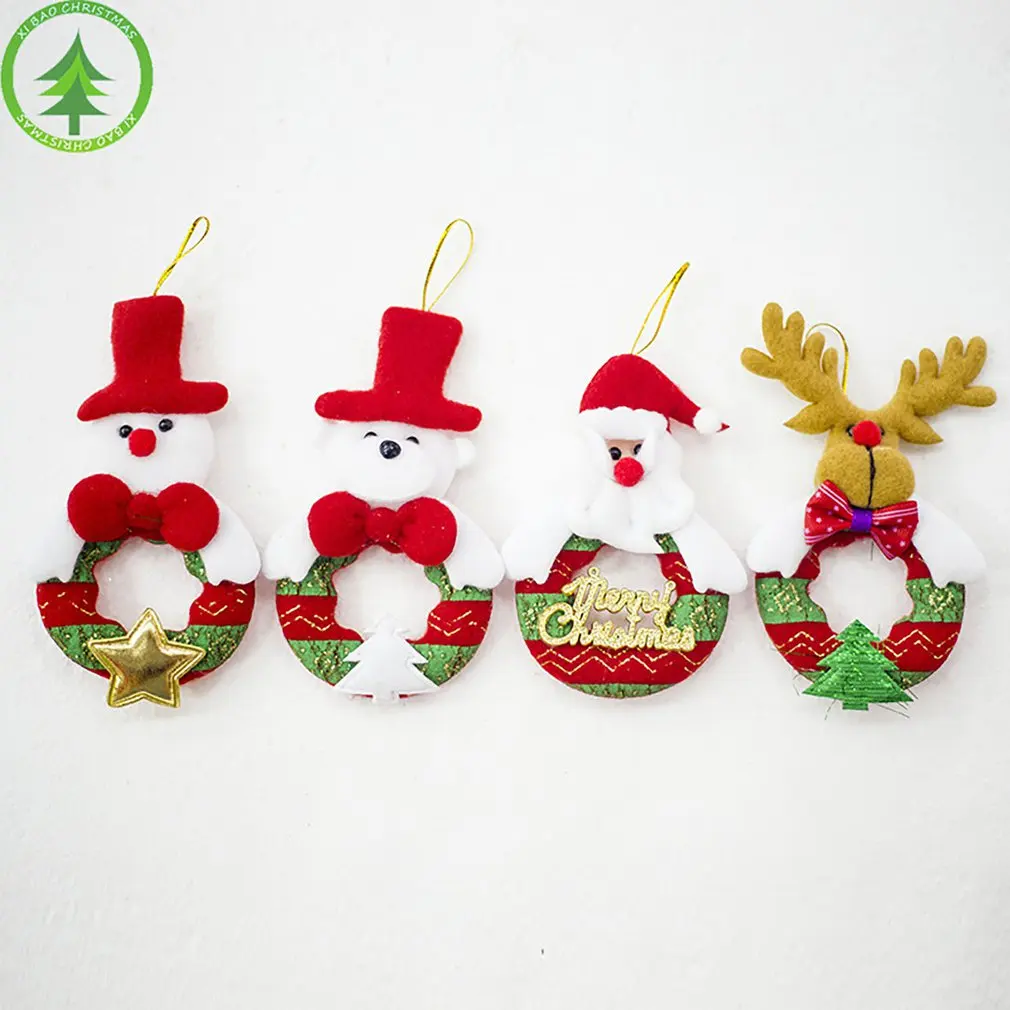 Рождественский Декор Санта Клаус Снеговик Медведь Лось висячая кукла