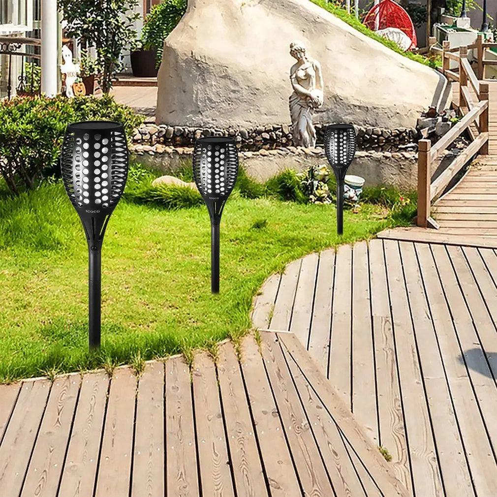 2 шт./компл. 96 Светодиодный Солнечный мерцающий пейзаж Декор лампы Открытый Сад