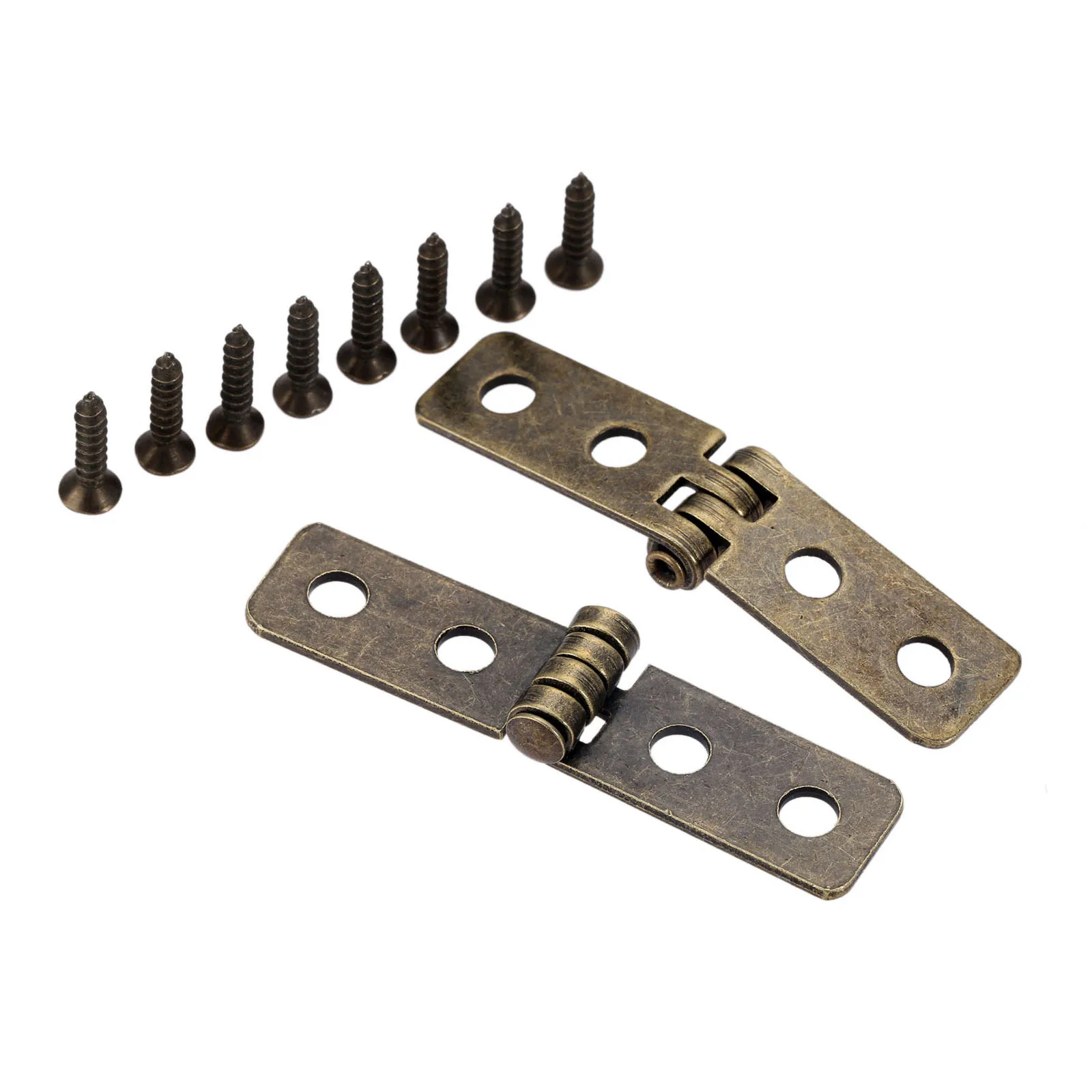 2 шт. петель для шкафа, чемодана, украшения и мебели из цинкового сплава с прямоугольным корпусом и 4 отверстиями 58*13 мм для декорации и крепления на деревянных ящиках.