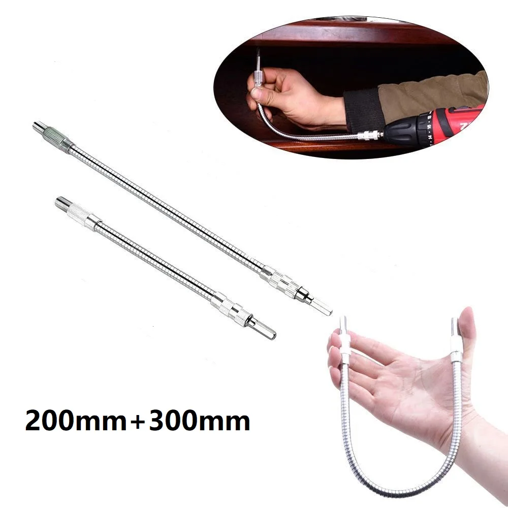 

2pcs/Set Metal Screw Extractor Electric Drilling Bits Remover Stripped Flexible Shaft 200/300mm Hand Power Accessories