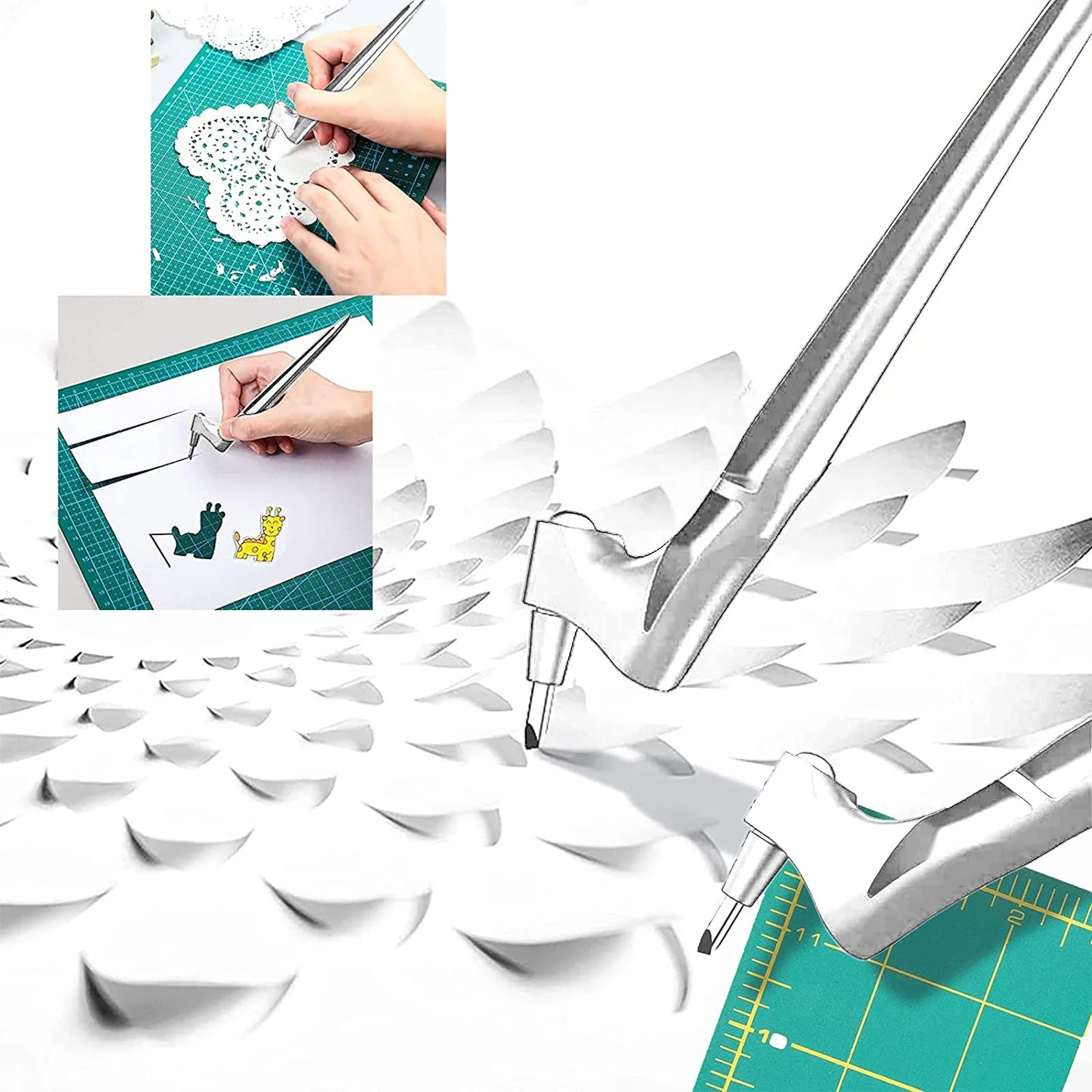 

360 Rotating Blade Paper-Cutter Craft Cutting Tools Handheld Utility Knife Sculpture DIY Art Wear-Resisting Cutting Stationery
