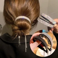 women luxury rhinestone ponytail hair claws long tassel hair clips barrettes hairpin headband fashion girls hair accessories