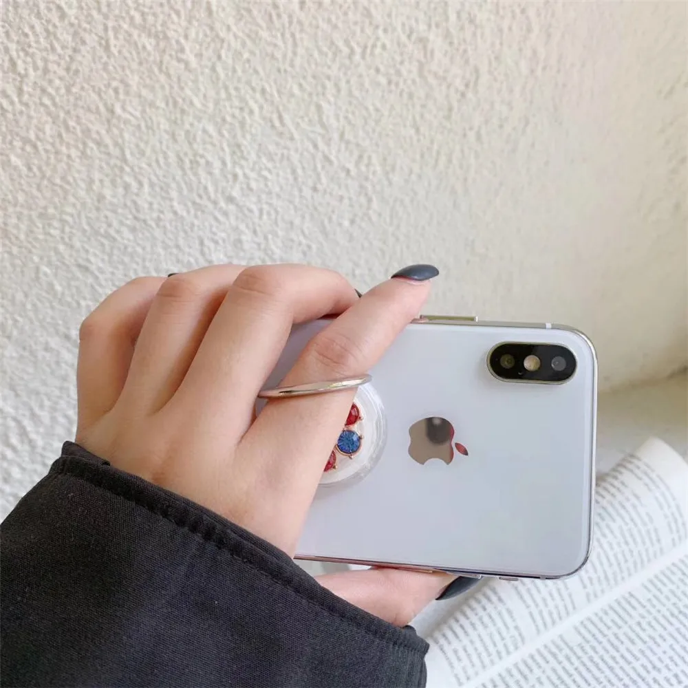 Бриллиантовое кольцо с цветами держатель подставка для мобильного телефона