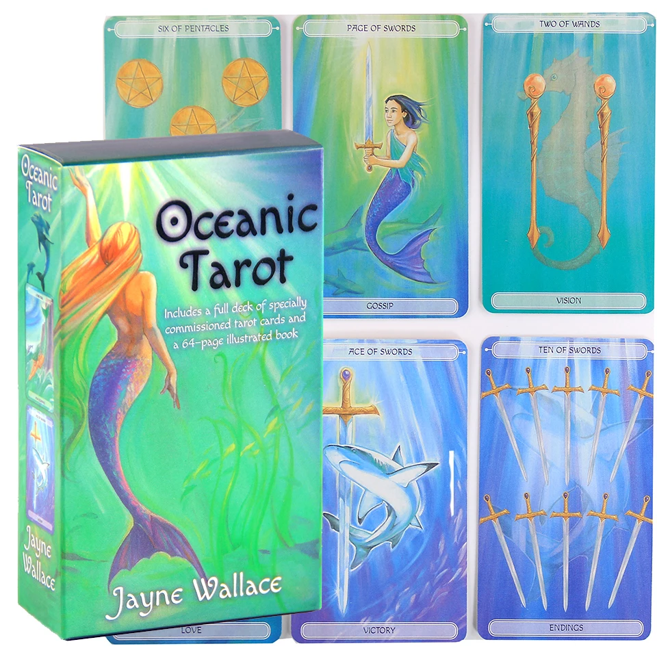 

Oceanic Tarot: Includes A Full Desk Of Specially Commissioned Tarot Cards Electronic Guide Book Game Toy Divination Board Game
