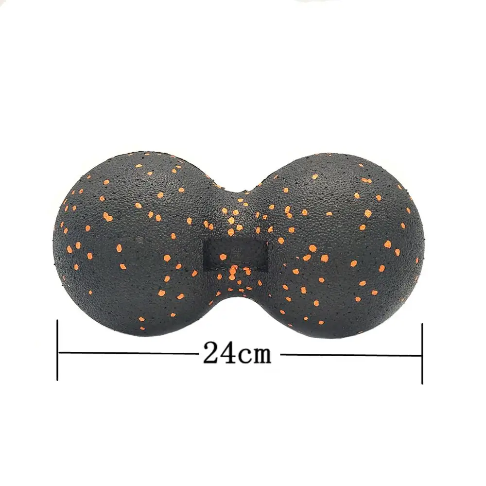 BlackOrange24cm Арахисовые массажные шарики, набор шариков для Лакросса, физический триггер, точечная терапия, Миофасциальный Релиз, мышечные узлы, Йога, Кроссфит, самомассаж - Цвет: BlackOrange24cm