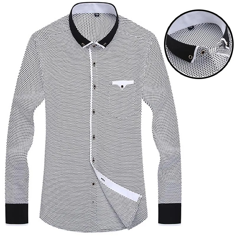 2020 мужские платье в деловом стиле рубашка большого размера Модная Повседневная с