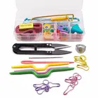 Набор инструментов для вязания, полезный набор для вязания крючком для вязания сделай сам с чехлом, набор для вязания детских вещей