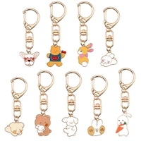 2020 new fashion keychain cute bear style alloy material key chain decoration package pendant car key pendant gift free shipping