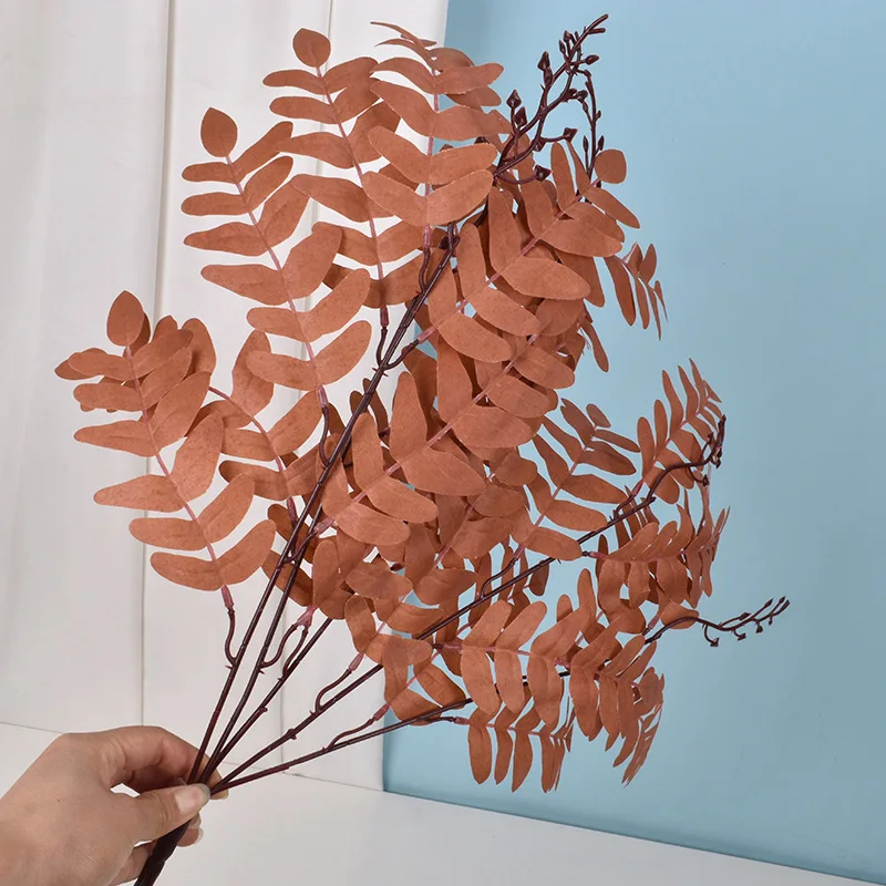 Листья деревьев саранчой зеленые растения искусственные шелковые листья для