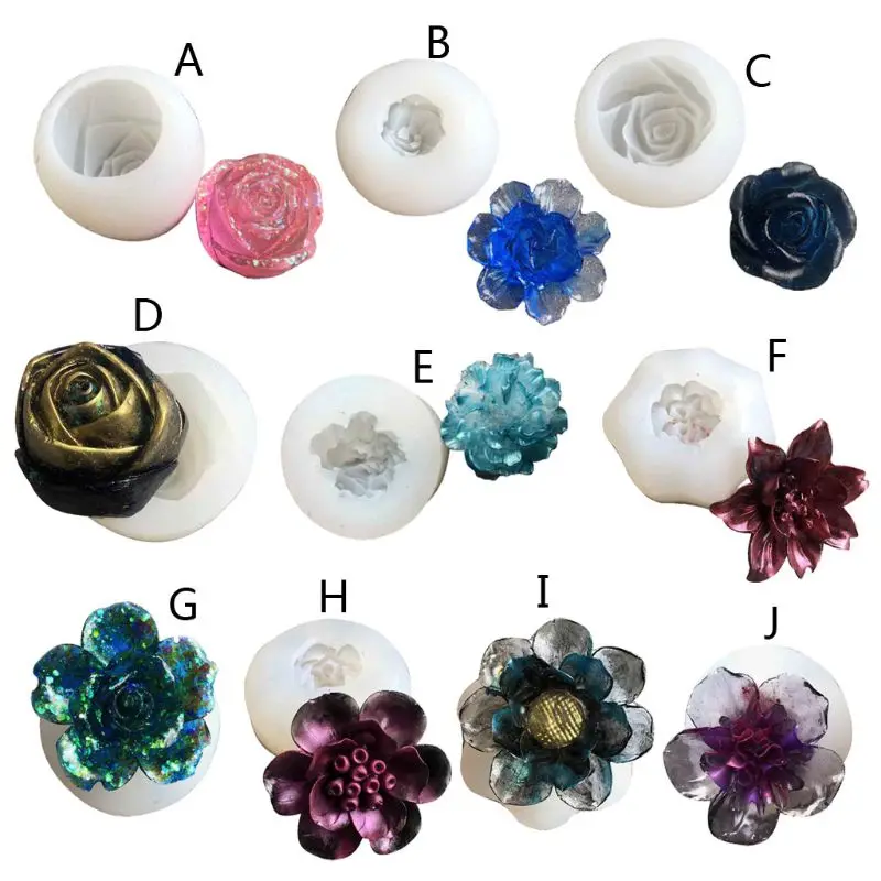 

3D Rose Flower Chrysanthemum Flower Candy Silicone Molds Set Chocolate Fondant Polymer Clay Soap Resin Mold D23 20 Dropshipping