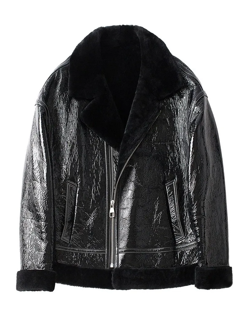 

winter Real men's coat, natural seafood wallet, motorcycle wallet 12578