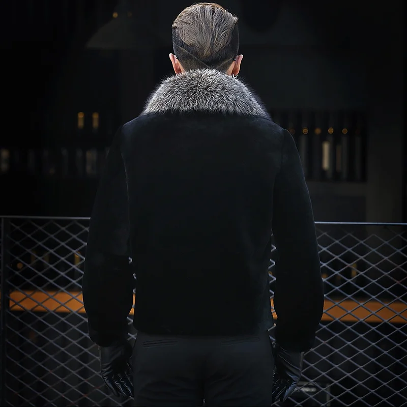 Натуральный мех пальто из натуральной кожи ботинки овечьей меха теплое зимняя