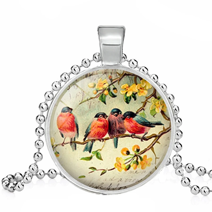 Черная птица ожерелья черная кулон с вороном жуткая ворона фото стеклянный купол