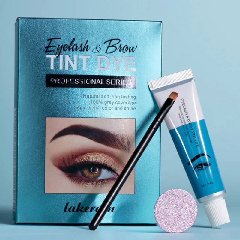

Eyelashes Eyebrow Beard Mustache Hair Dye Paste Tint Kit Professional Permanent Mascara Color Brow & Lashes Dye Comb Brush Set