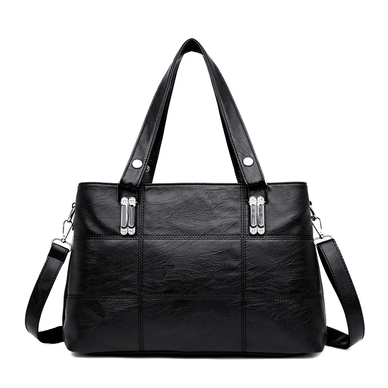 

Brand women leather handbags women's shoulder bags female messenger bag large capacity ladies casual tote bag B13