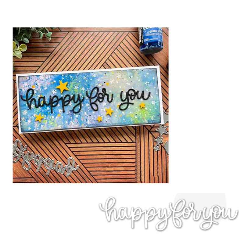 

Happy For You Letters Metal Cutting Dies For Diy Scrapbooking Crafts Stencils Photo Album Template Handmade Decoration 2021 New
