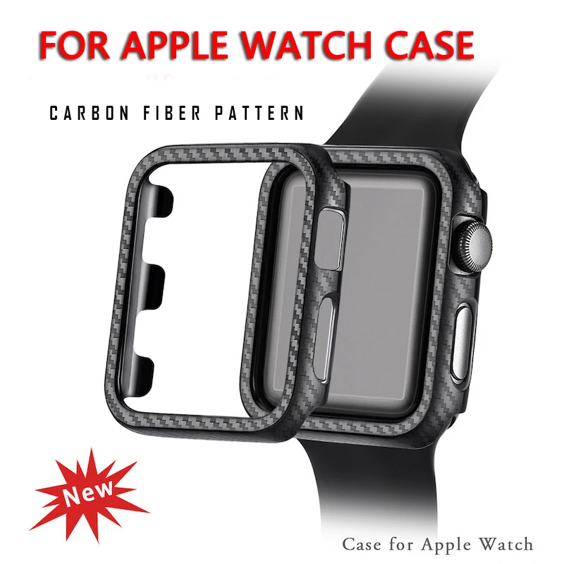 MDNEN протектор для Apple Watch, чехол для IWatch Series 4, 3, 2, 1 с ультратонким ремешком из углеродного волокна 38 мм, 42 мм, 40 мм, 44 мм