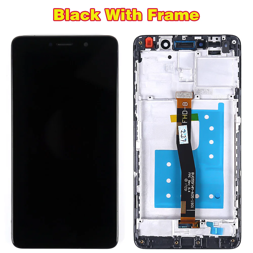 

Vancca AAA qualitty LCD display For Huawei Honor 6X 5.5 inch Touch Screen Digitizer Assembly 1920*1080 Frame For Huawei GR5 2017