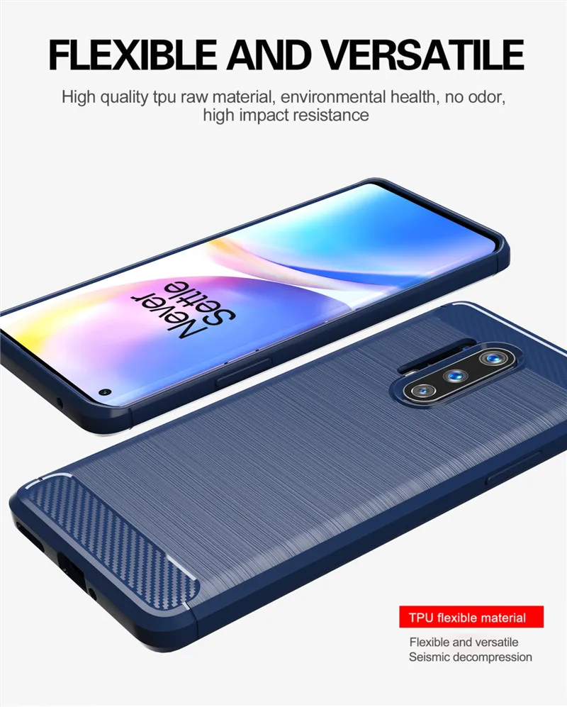 Противоударный чехол из углеродного волокна для Oneplus 8 Pro One plus 7T 7 6T 6 1 + Pro|Бамперы| |
