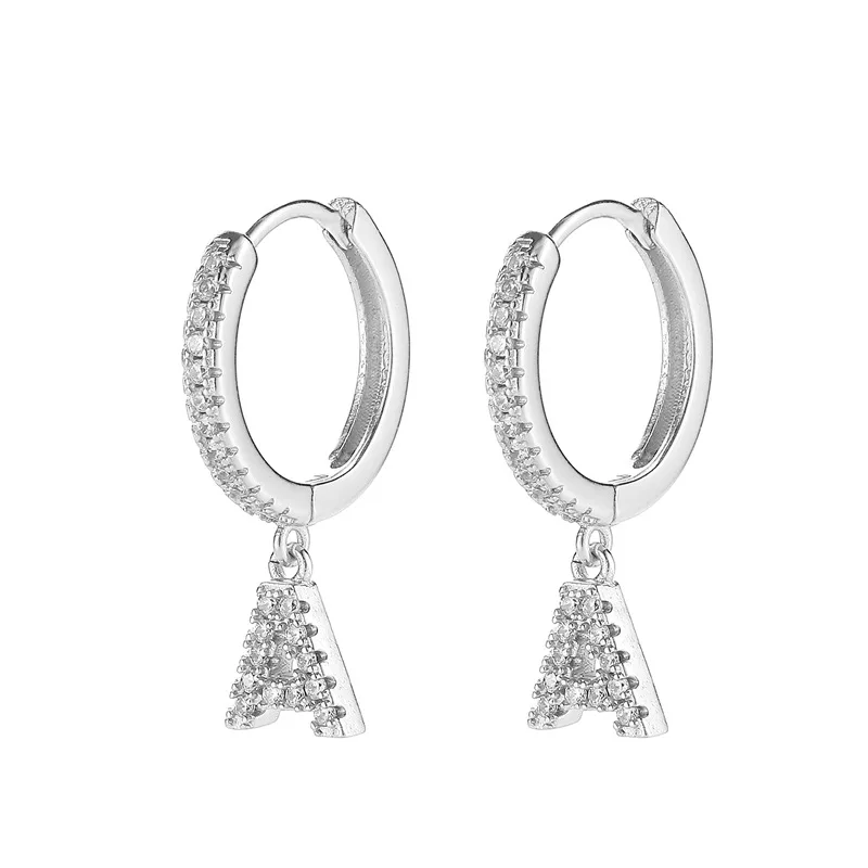 Женские серьги-гвоздики с надписью серебристого цвета | Украшения и аксессуары