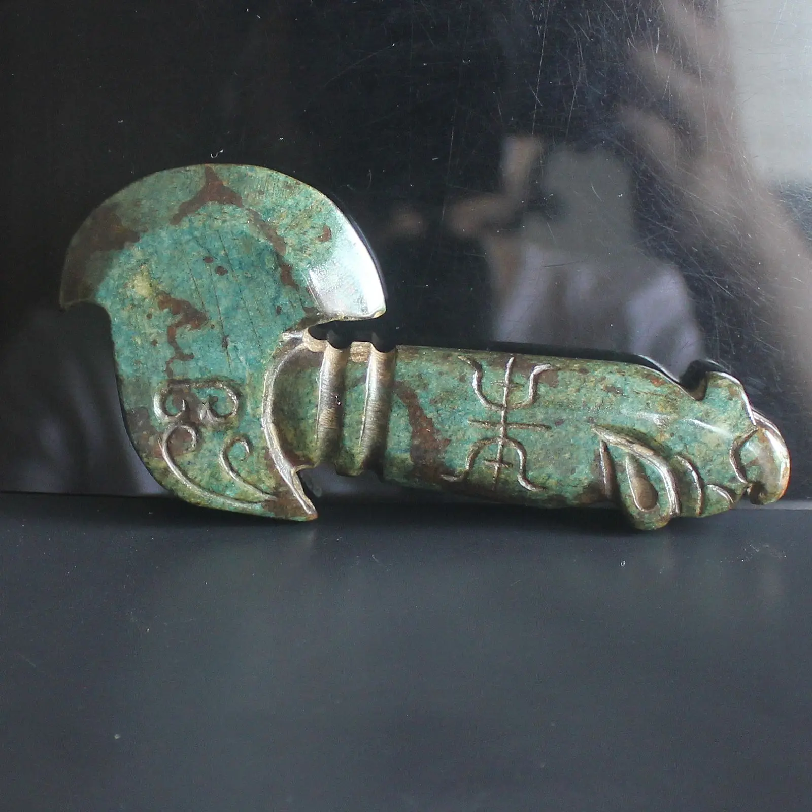 

Carved Chinese Old Jade Hatchet Axe Collection home decor