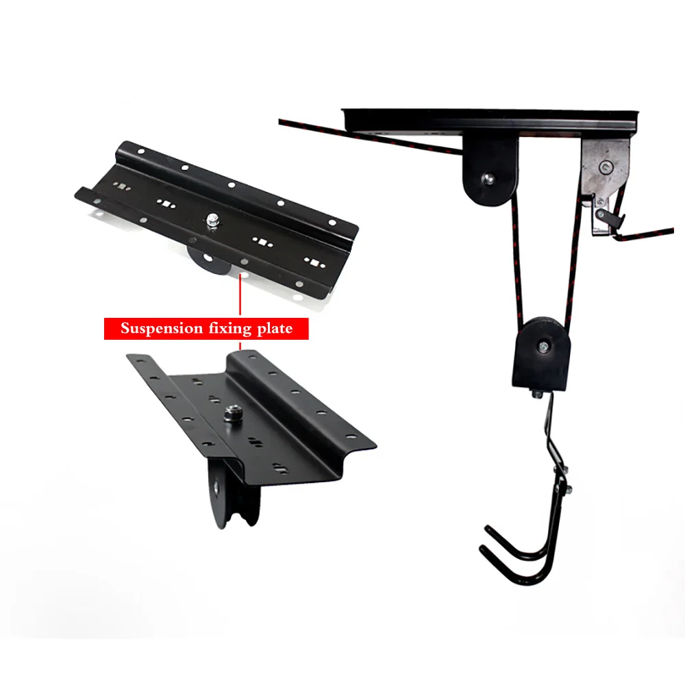 Ceiling Mounted Saving Space Bicycle Rack Storage Hook Pulley Accessories Display Durable Garage Metal Holder Hanger Bike Lift |