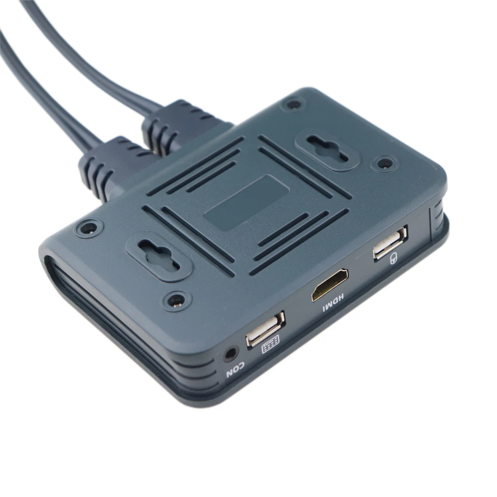 2 порта HDMI KVM переключатель клавиатура мышь разветвитель коробка с HDMI и USB кабели поддержка 4к×2к@ 30 Гц для Linux, Windows, Mac